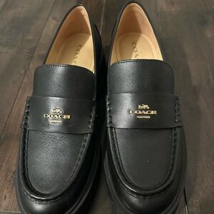 Coach Women's Black Leather Platform Shoes